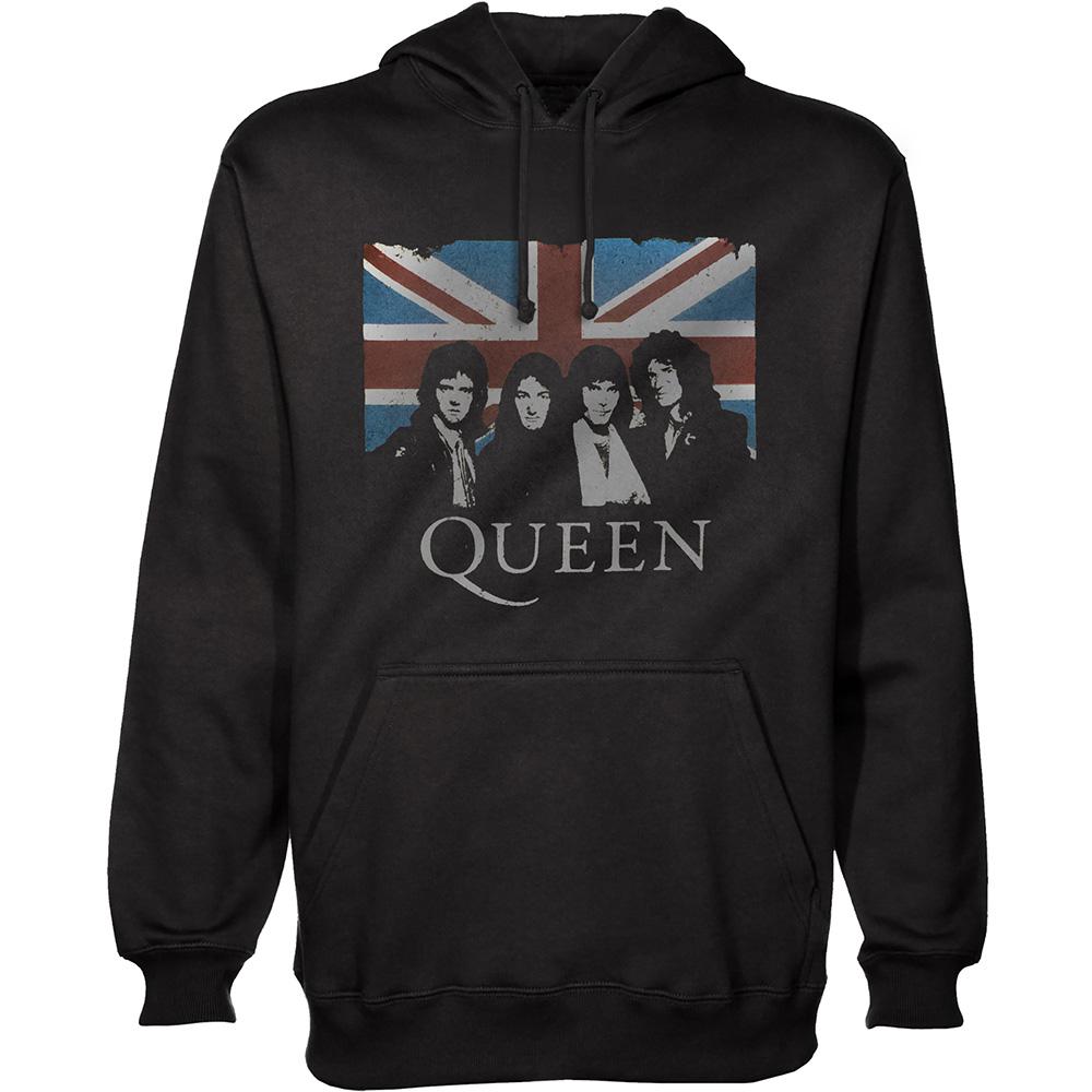 Queen - Vintage Union Jack Hoodie/trui - Zwart